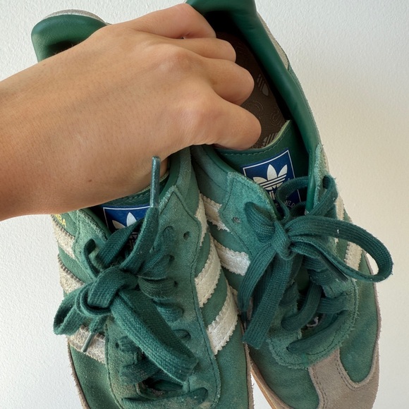 Adidas Samba Teal and Gray Sneakers - Picture 8 of 9
